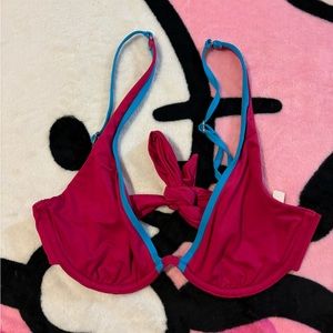 Victoria Secret Pink & Blue Bikini Top